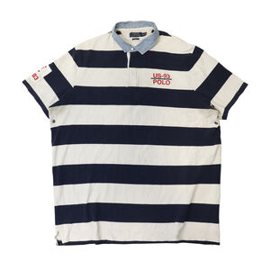 Vintage Polo Ralph Lauren RL 93 Striped Polo Shirt Size XXL